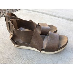Eileen Fisher Sport Platform Sandal Metallic